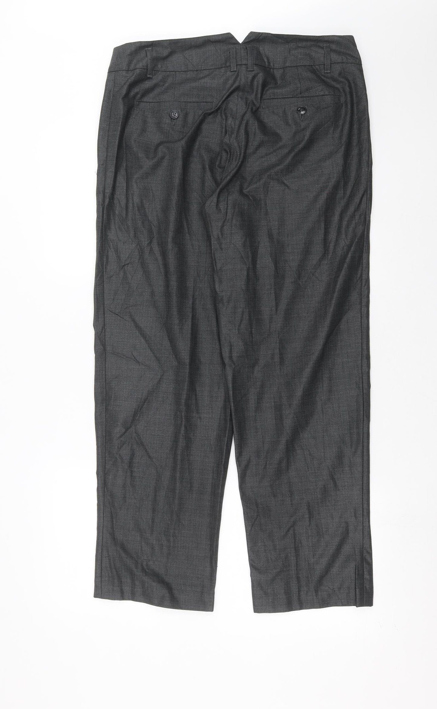 H&M Womens Grey   Trousers  Size 12 L28 in