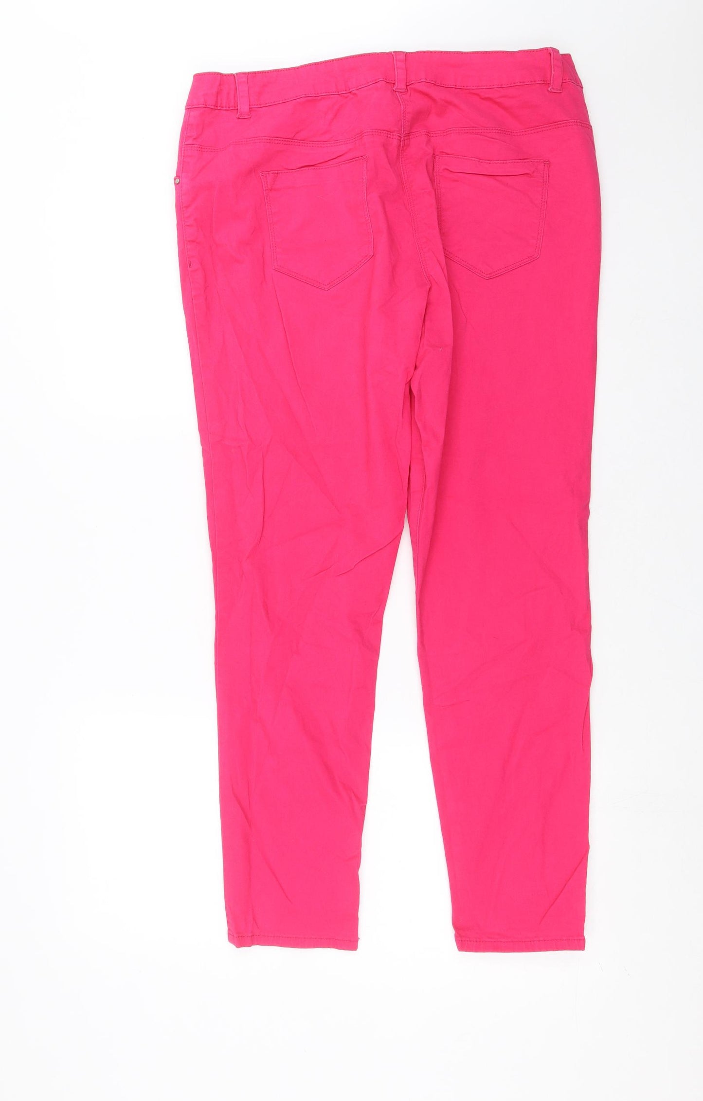 George Womens Pink  Denim Skinny Jeans Size 16 L28 in