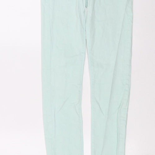 Zara Womens Green  Denim Skinny Jeans Size 8 L31 in