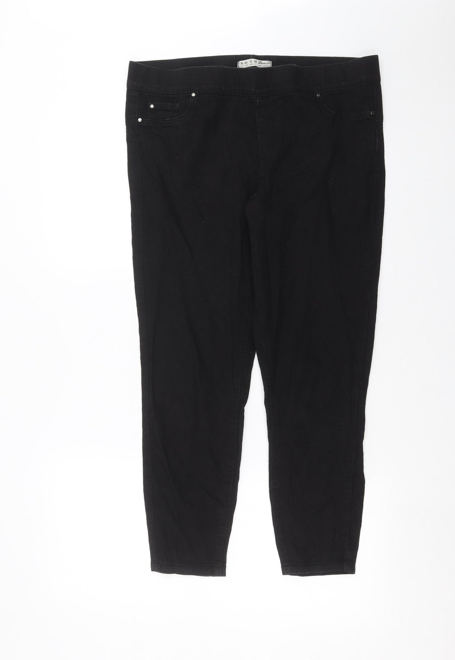 Primark Womens Black  Denim Jegging Jeans Size 16 L27 in