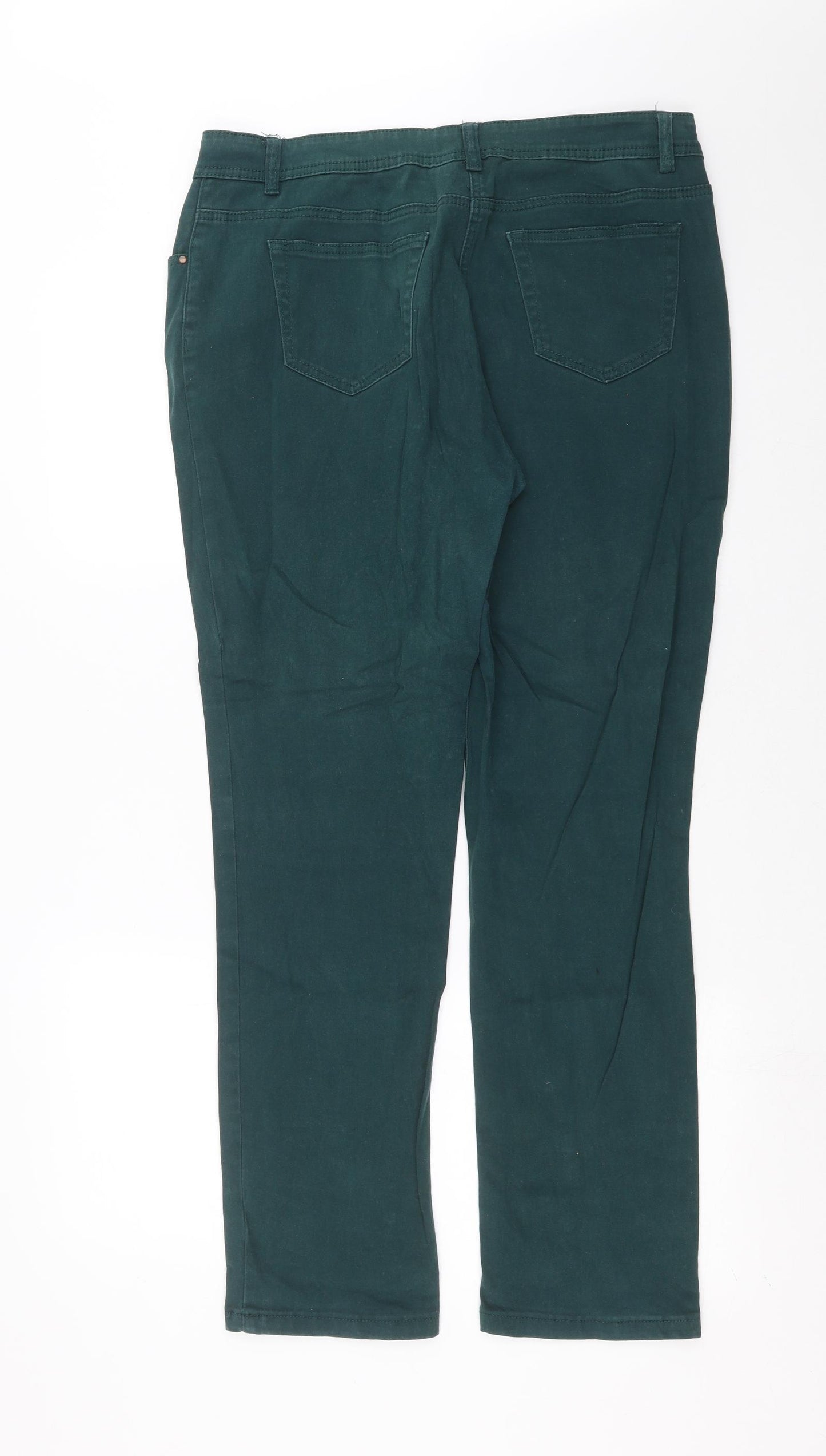 George Womens Green  Denim Straight Jeans Size 18 L29 in