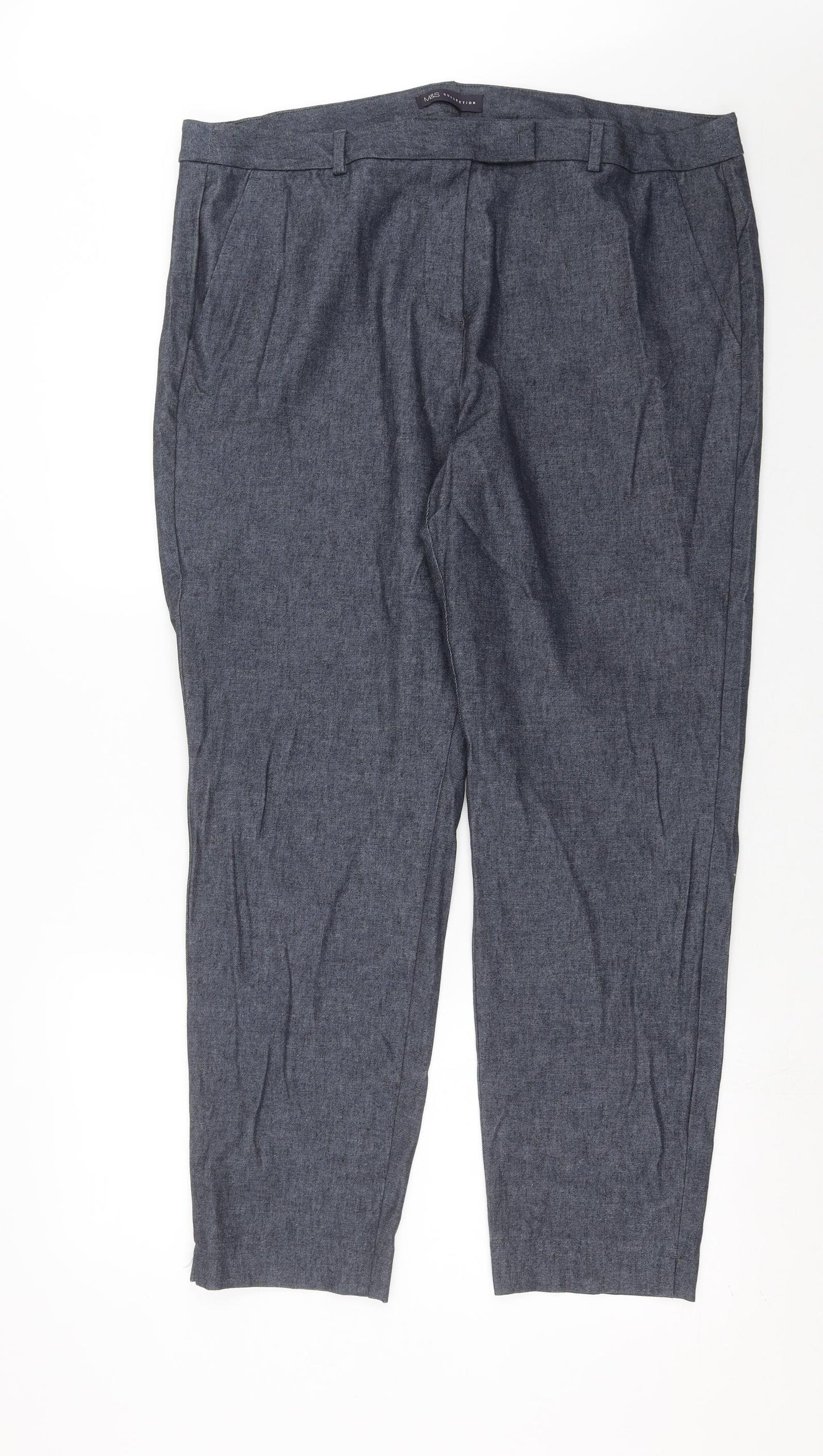 Marks and Spencer Womens Blue   Trousers  Size 20 L29 in