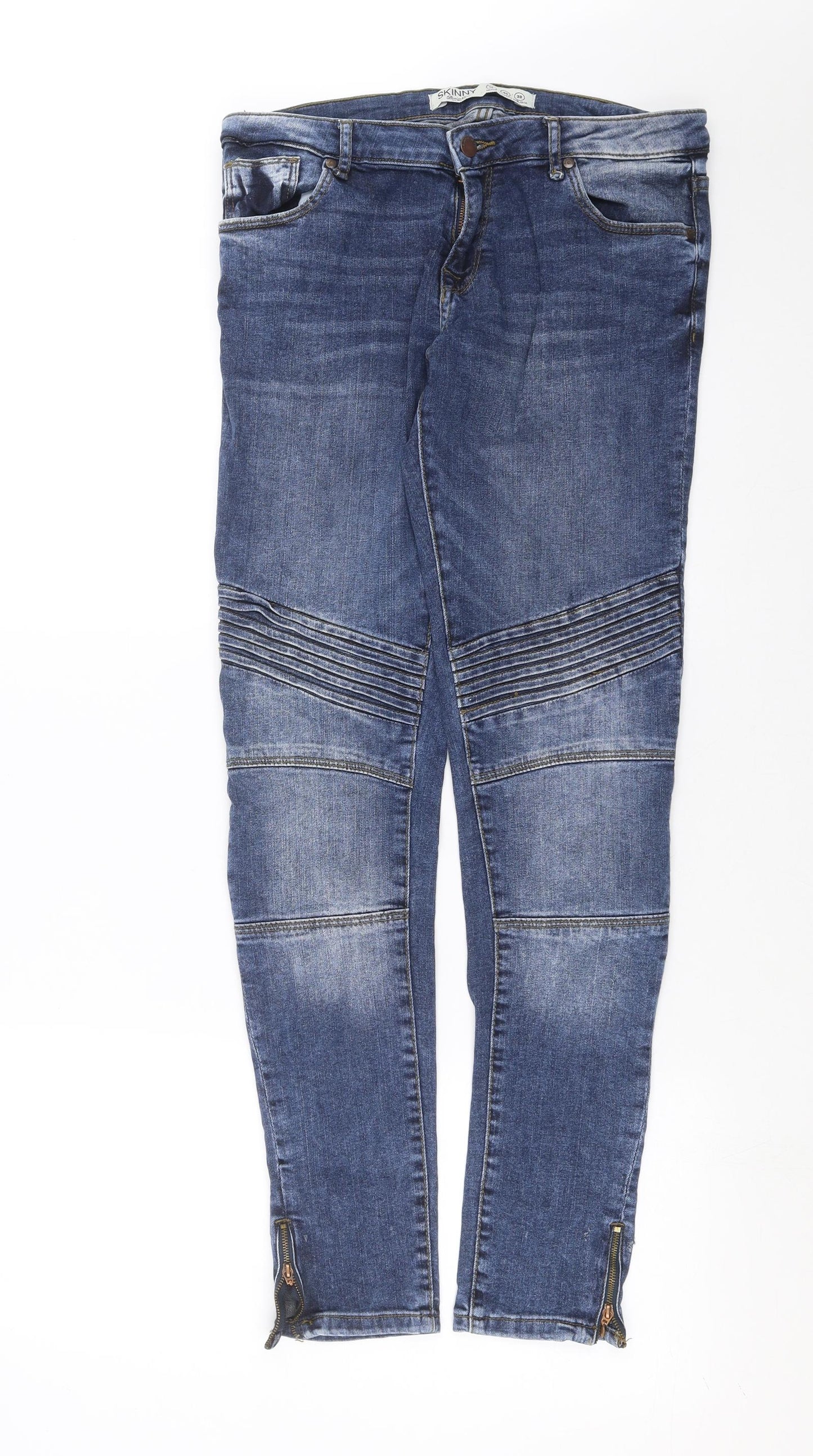 Primark Womens Blue  Denim Skinny Jeans Size 12 L31 in