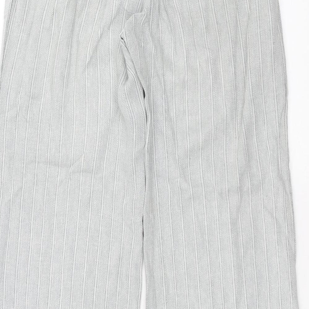 NEXT Womens Grey Striped  Trousers  Size 10 L28 in