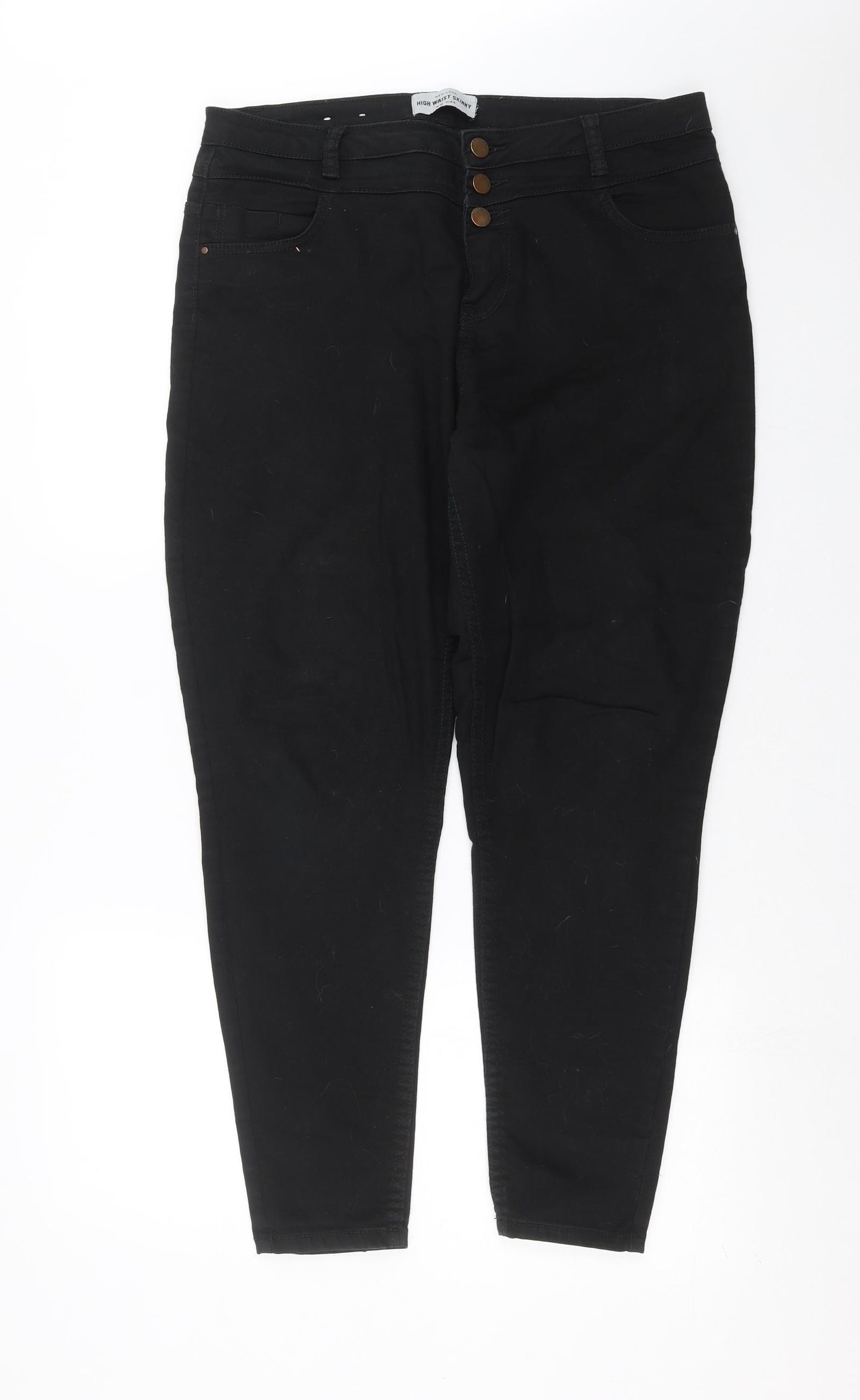 New Look Womens Black  Denim Skinny Jeans Size 16 L28 in