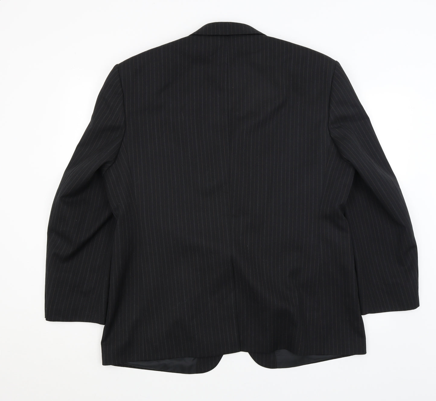 Pinstripe Mens Black Striped  Jacket Blazer Size XL