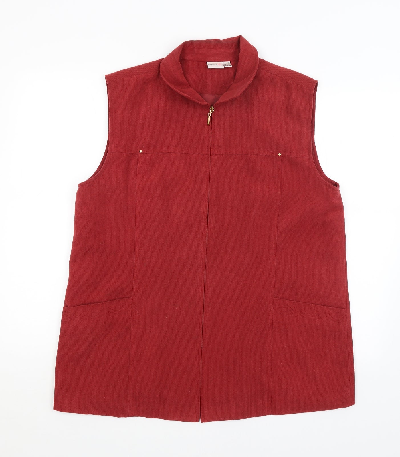 Oscar B Womens Red   Vest Jumper Size 20