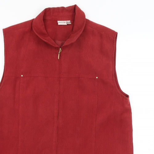 Oscar B Womens Red   Vest Jumper Size 20