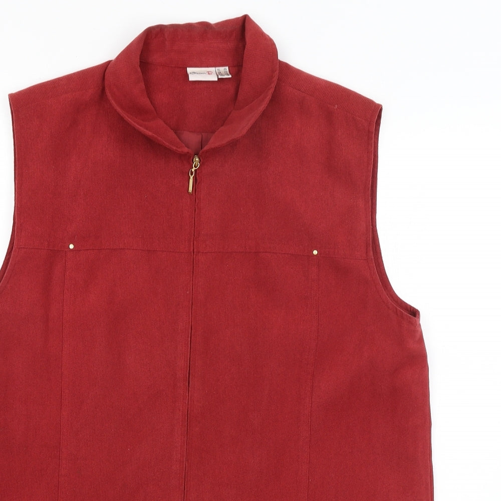 Oscar B Womens Red   Vest Jumper Size 20