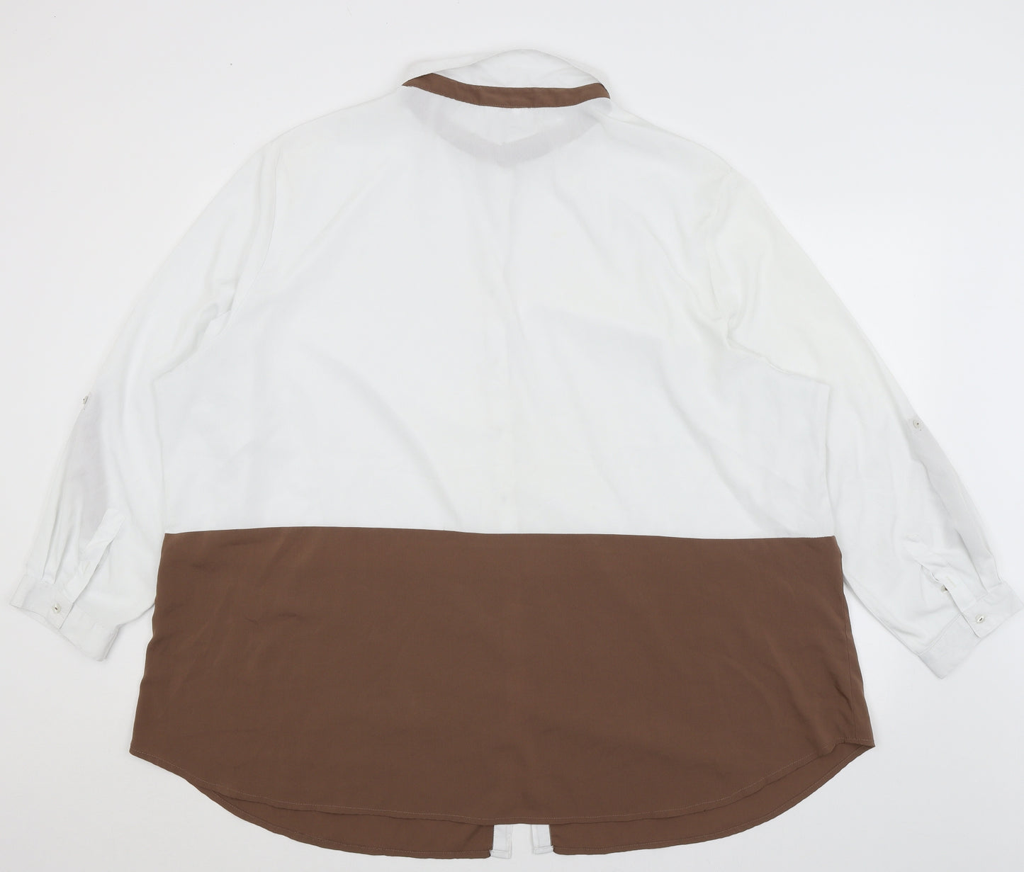 Being Casual Womens White   Basic Button-Up Size 20