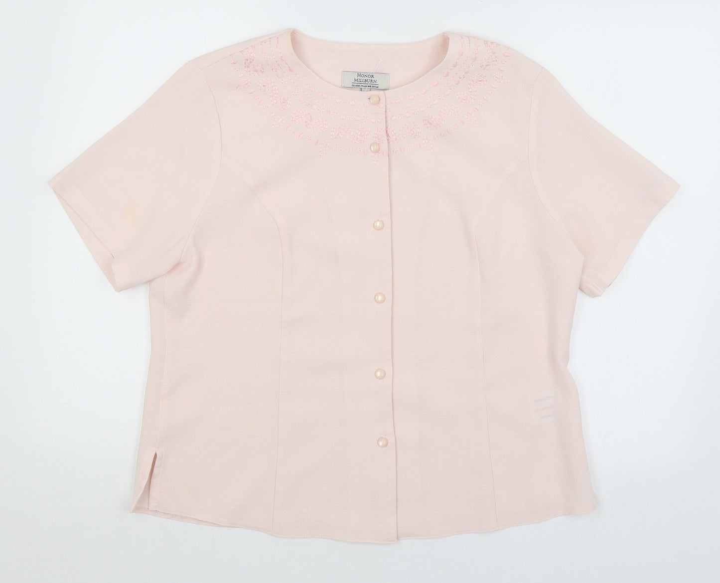 Honor Millburn Womens Pink   Basic Button-Up Size 16