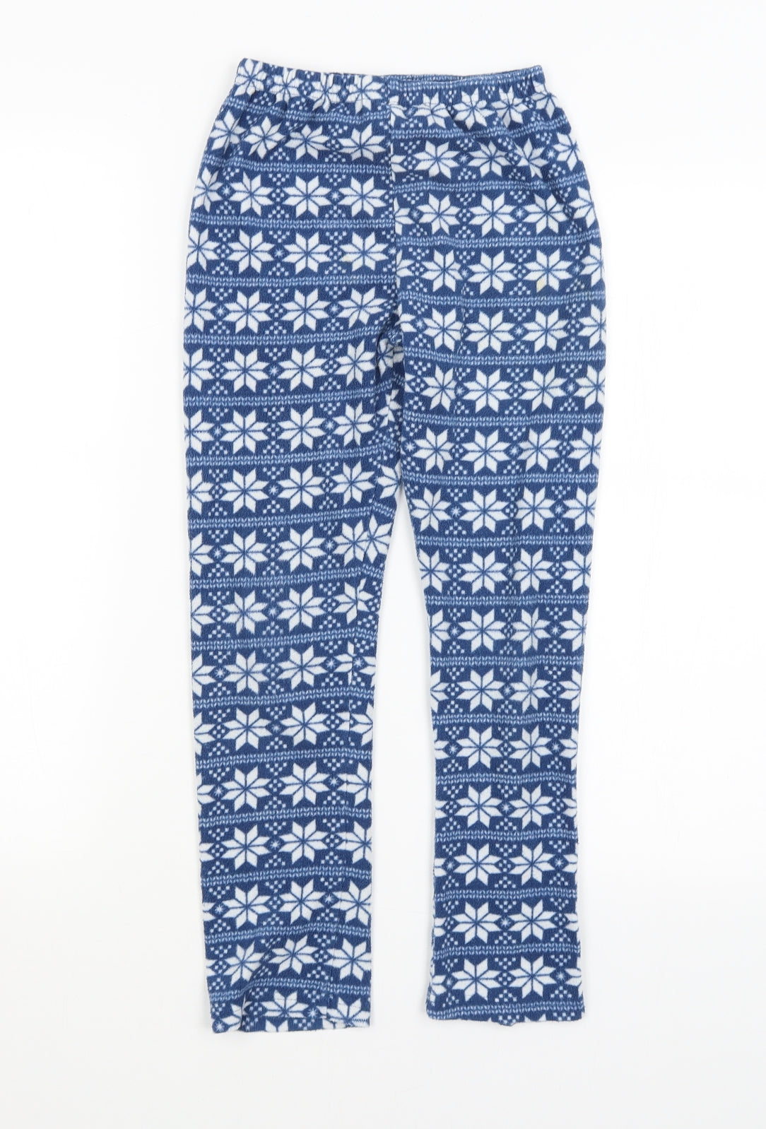 Primark Girls Blue Solid  Capri Pyjama Pants Size 9-10 Years