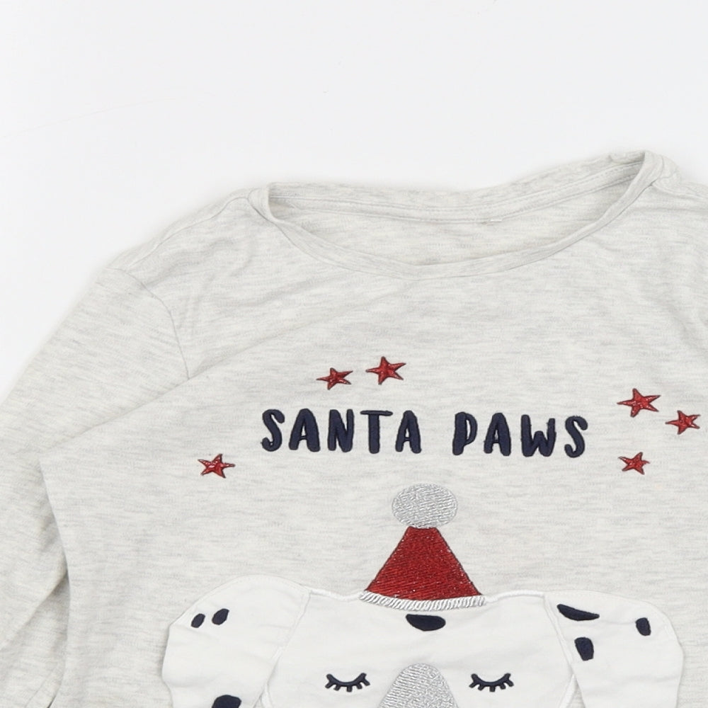George Girls Grey   Pullover Jumper Size 9-10 Years  - Santa Paws