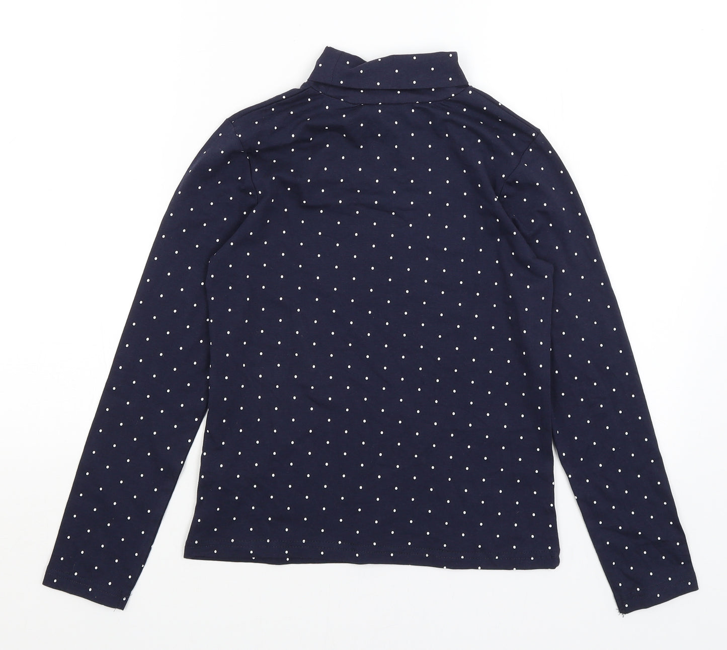 Primark Girls Blue Spotted  Basic T-Shirt Size 10-11 Years