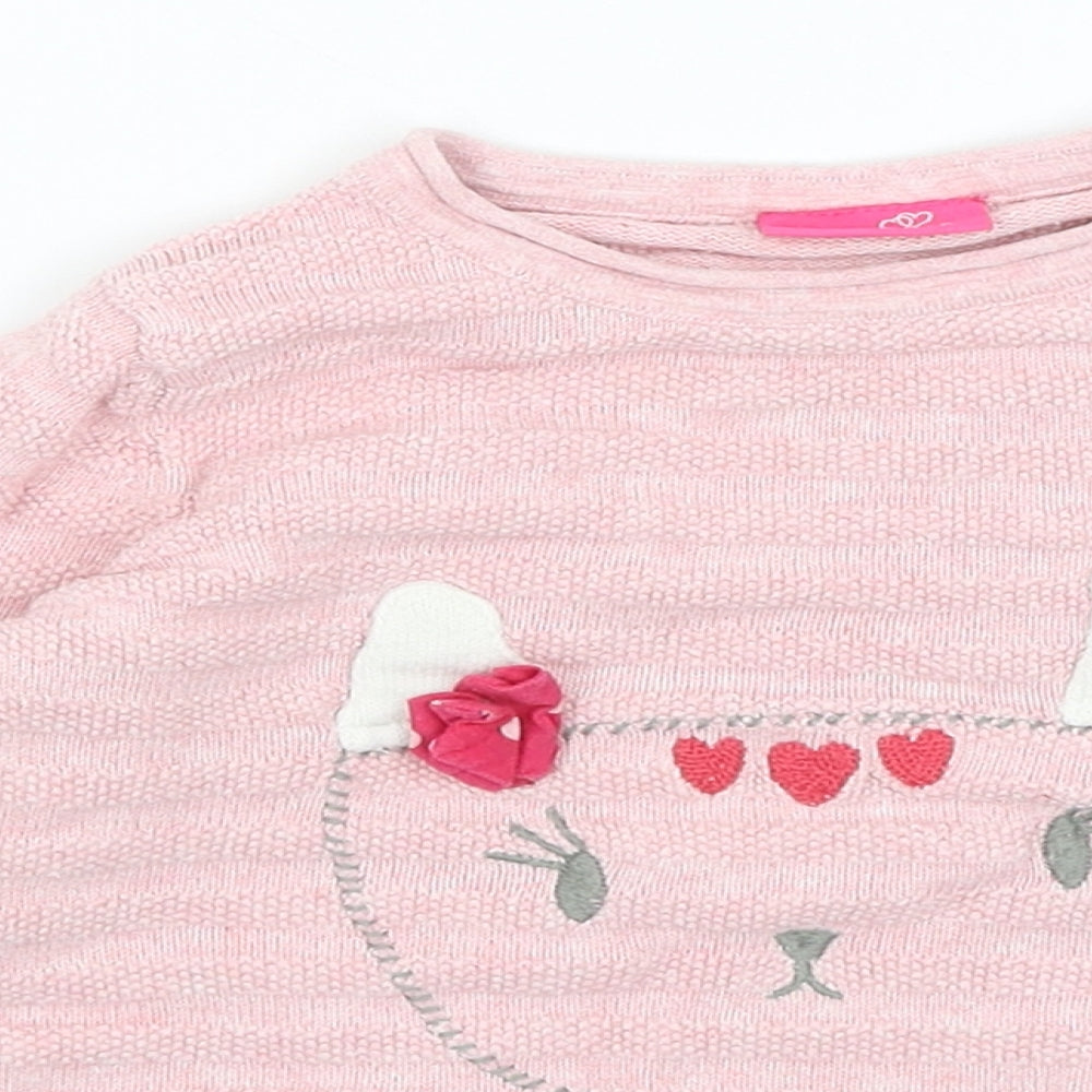 NEXT Baby Pink   Pullover Jumper Size 18-24 Months  - Cat