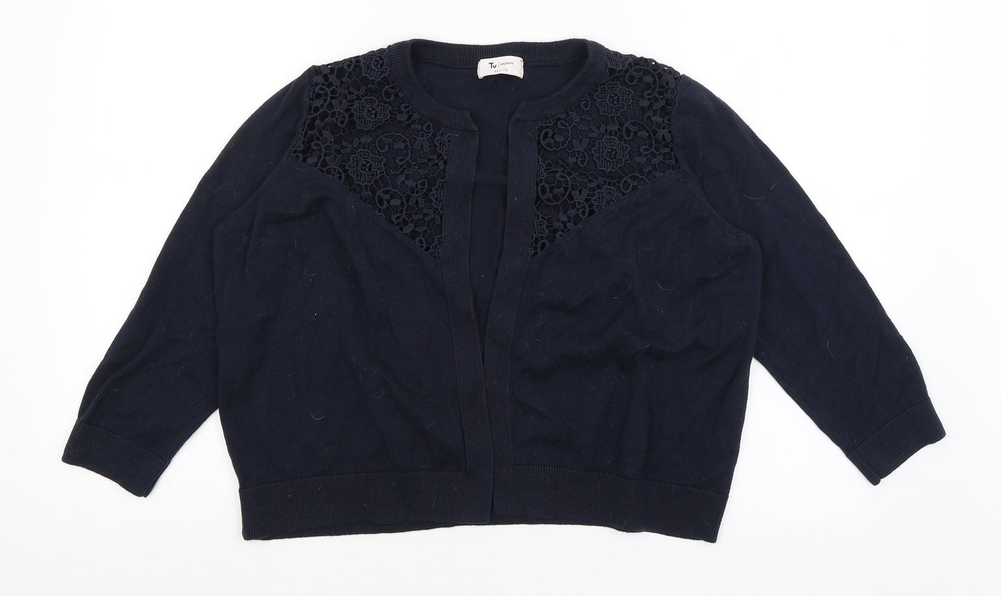 TU Womens Blue   Cardigan Jumper Size 14