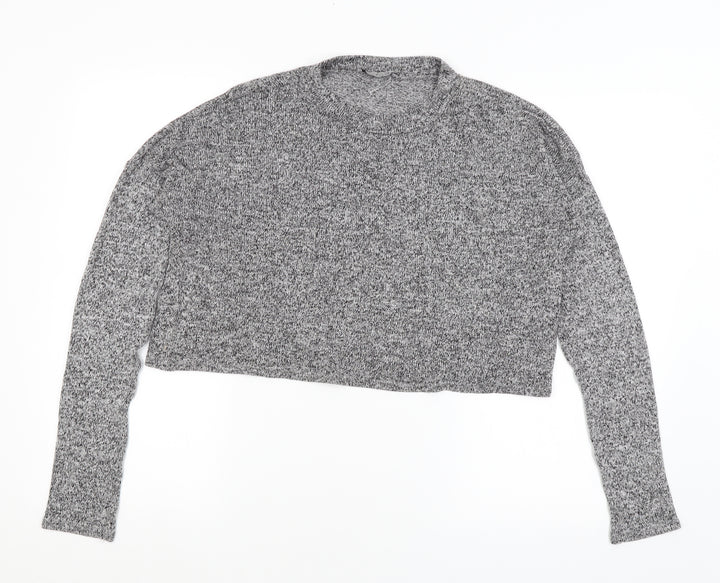 Atmosphere Womens Grey Cropped T-Shirt Size 14