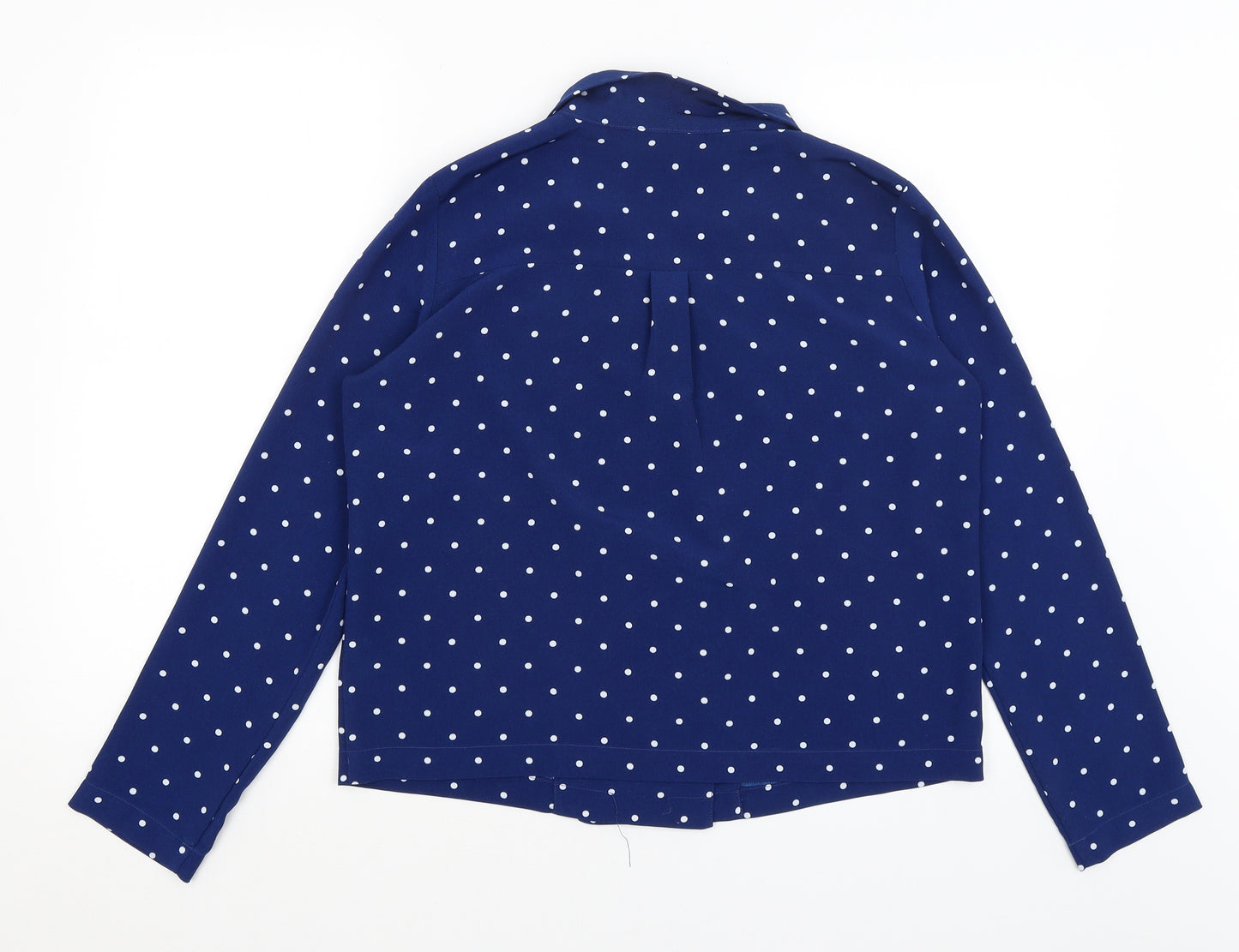 Monki Womens Blue Polka Dot  Jacket Blazer Size S