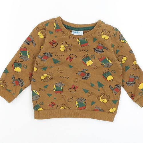 So Cute Baby Brown   Pullover Jumper Size 9-12 Months  - Woodland Animals
