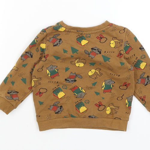 So Cute Baby Brown   Pullover Jumper Size 9-12 Months  - Woodland Animals