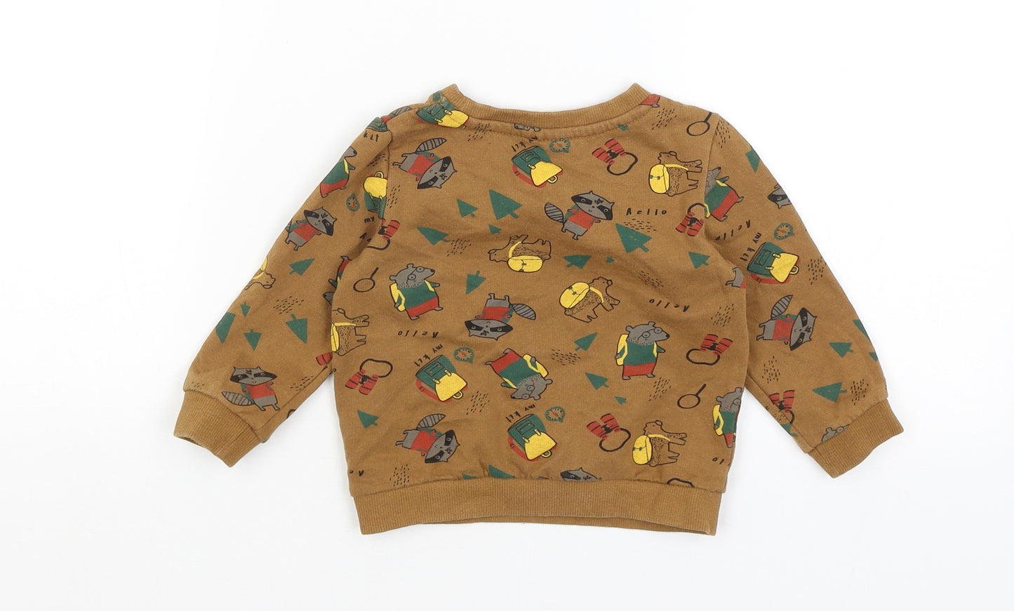 So Cute Baby Brown   Pullover Jumper Size 9-12 Months  - Woodland Animals
