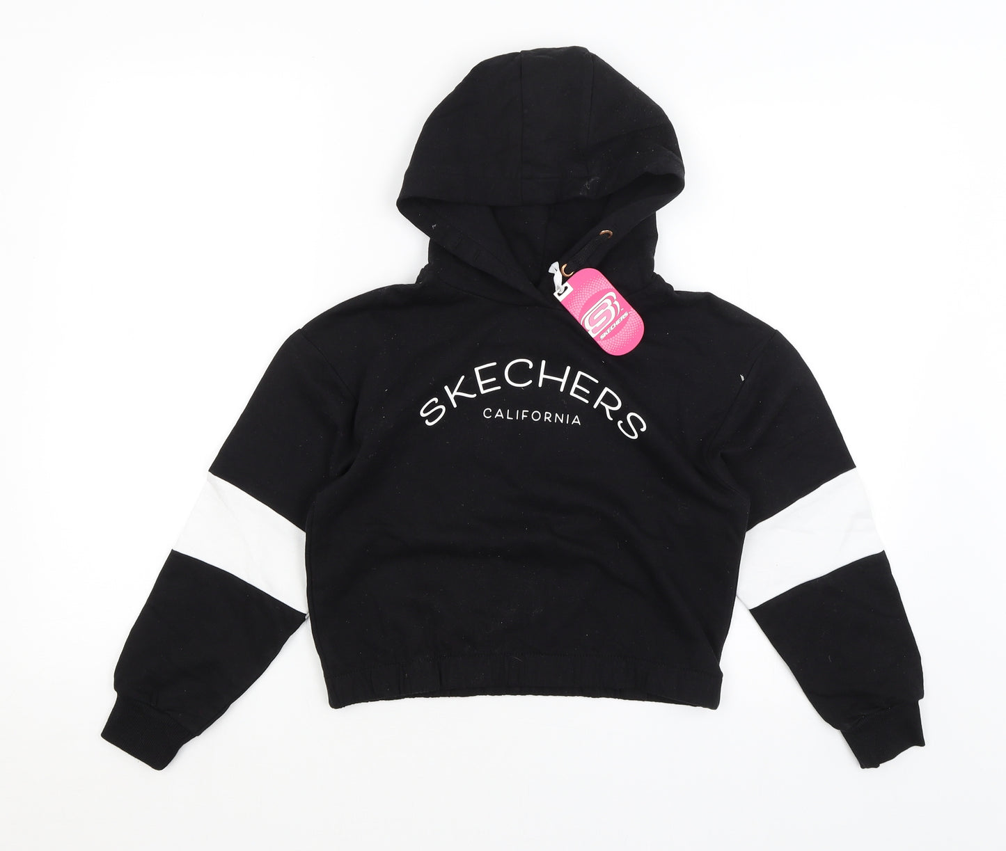 Sketchers Girls Black   Pullover Hoodie Size 8-9 Years