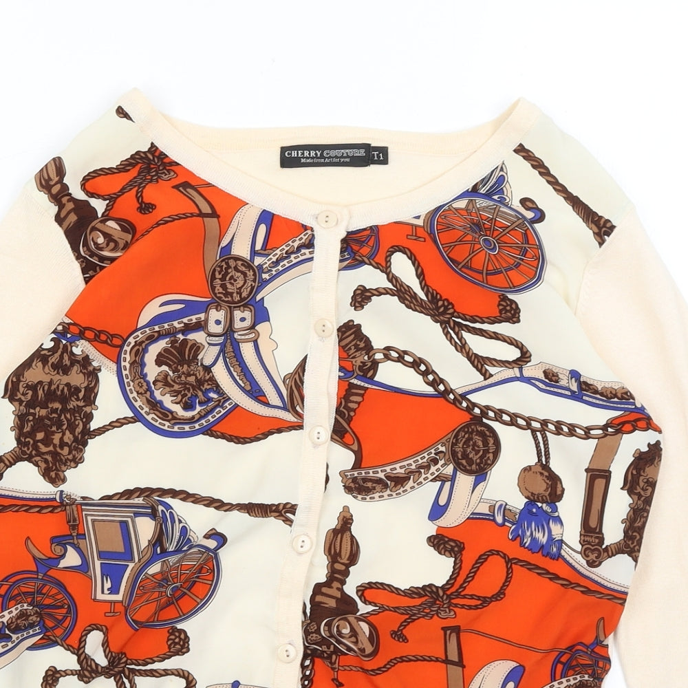 Cherry Couture Womens Pink   Cardigan Jumper Size S