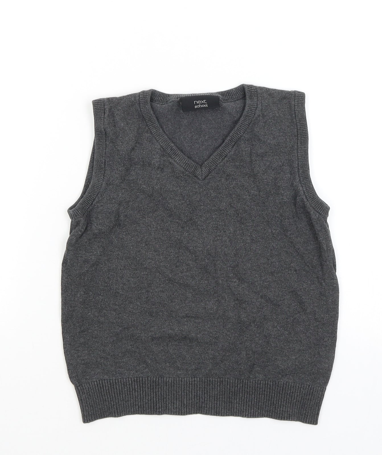 Next School Boys Grey   Vest Jumper Size 5-6 Years