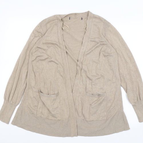 M&S Womens Brown   Cardigan Jumper Size M