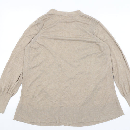 M&S Womens Brown   Cardigan Jumper Size M