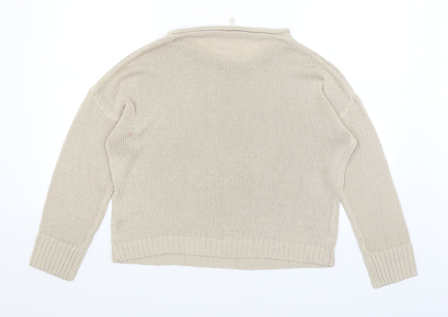 Basic Womens Beige   Pullover Jumper Size M