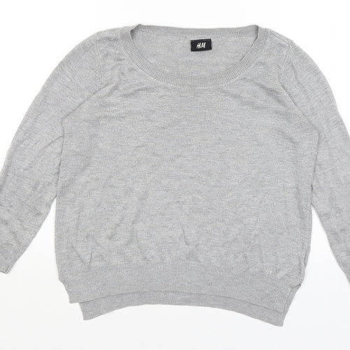 H&M Womens Grey   Pullover Jumper Size S