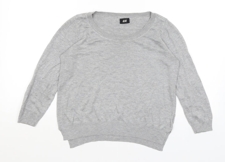 H&M Womens Grey   Pullover Jumper Size S