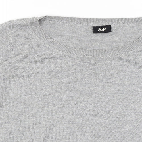H&M Womens Grey   Pullover Jumper Size S
