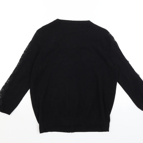 M&Co Womens Black   Cardigan Jumper Size 14