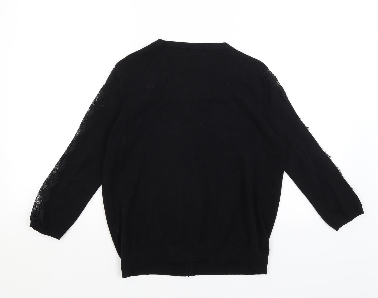 M&Co Womens Black   Cardigan Jumper Size 14