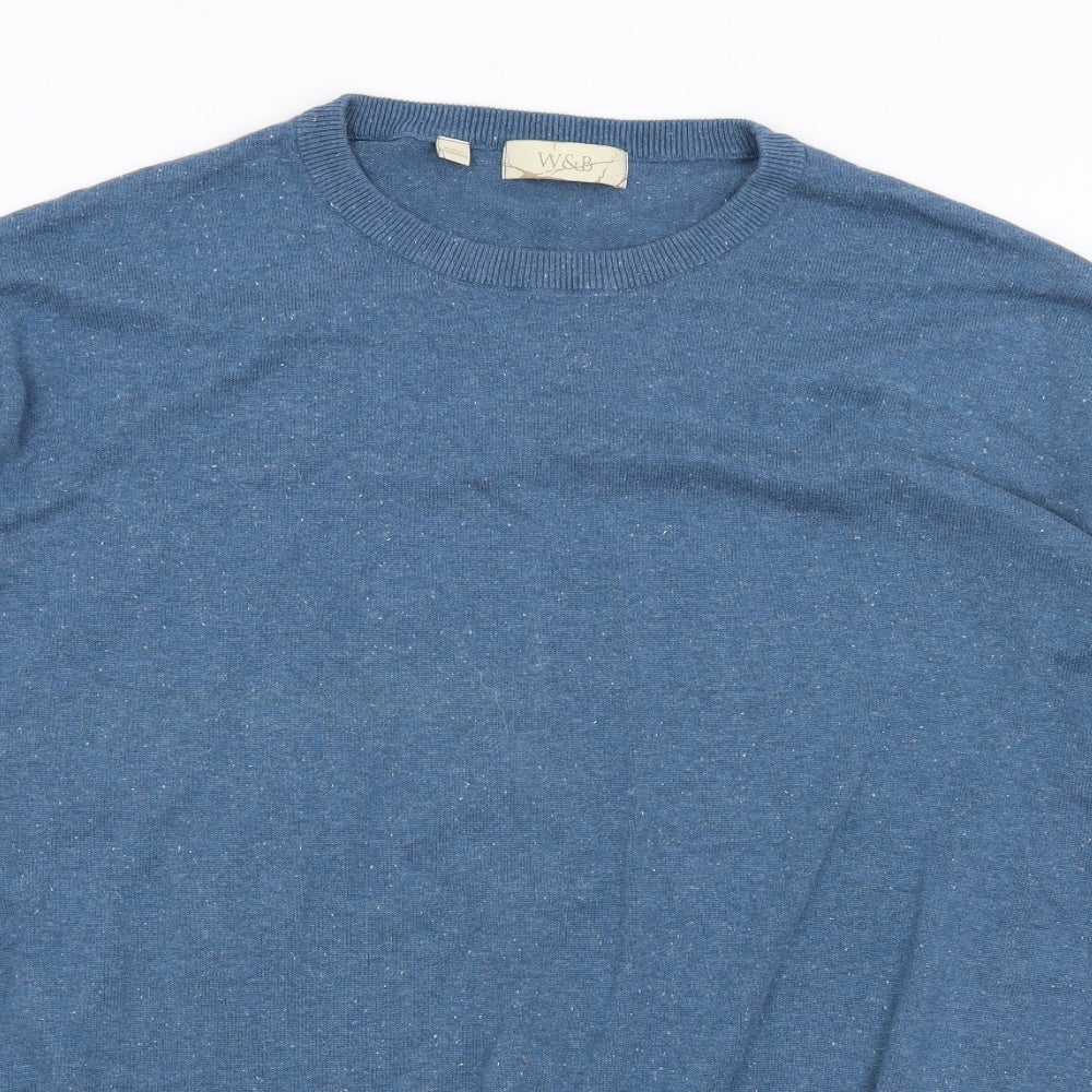 W&B Mens Blue   Pullover Jumper Size 4XL