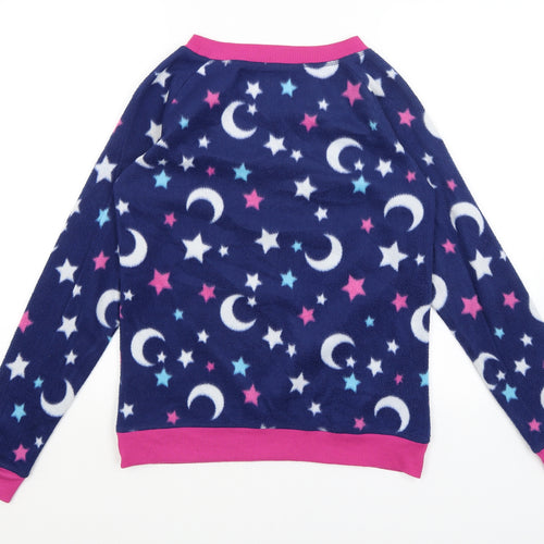 Adore Womens Blue Solid  Top Pyjama Top Size 8  - Stars & Moons