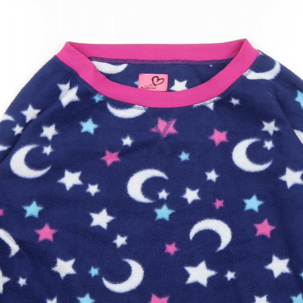 Adore Womens Blue Solid  Top Pyjama Top Size 8  - Stars & Moons