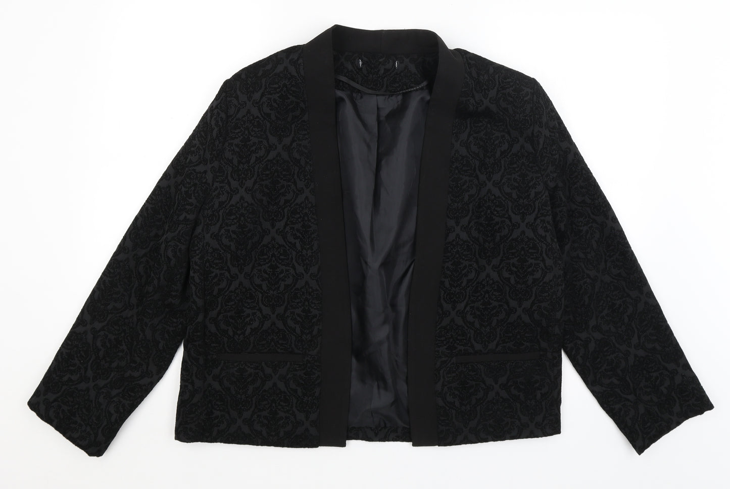 Atmosphere Womens Black Paisley  Jacket Blazer Size 16