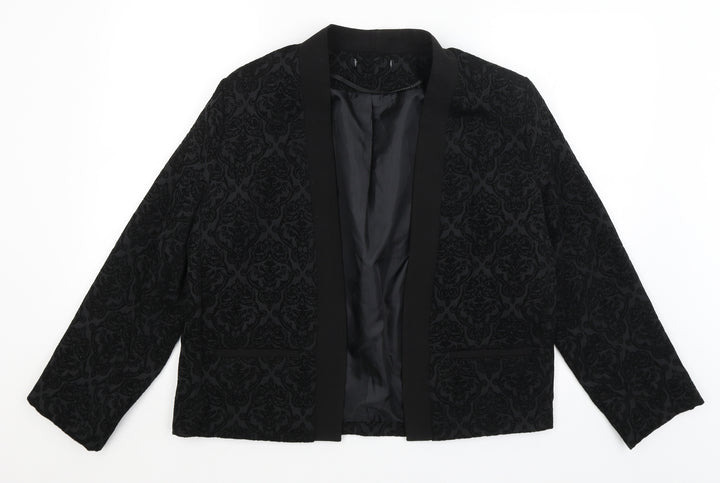 Atmosphere Womens Black Paisley  Jacket Blazer Size 16