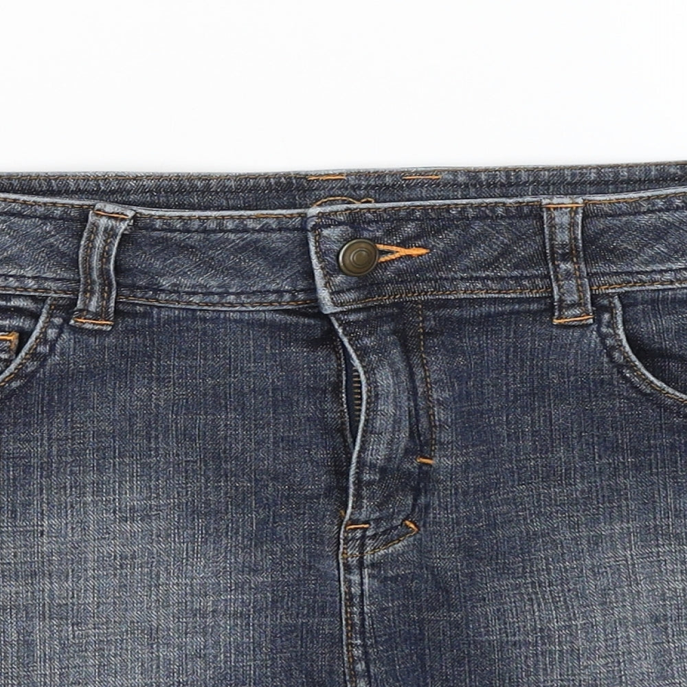 M&S Womens Blue   Mini Skirt Size 10