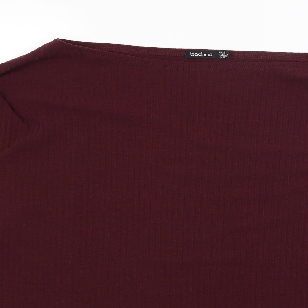 Boohoo Womens Red   Basic T-Shirt Size 18