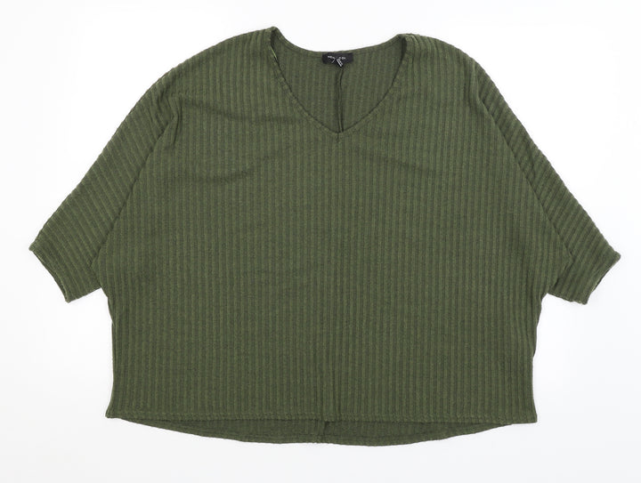 New Look Womens Green   Pullover Jumper Size M