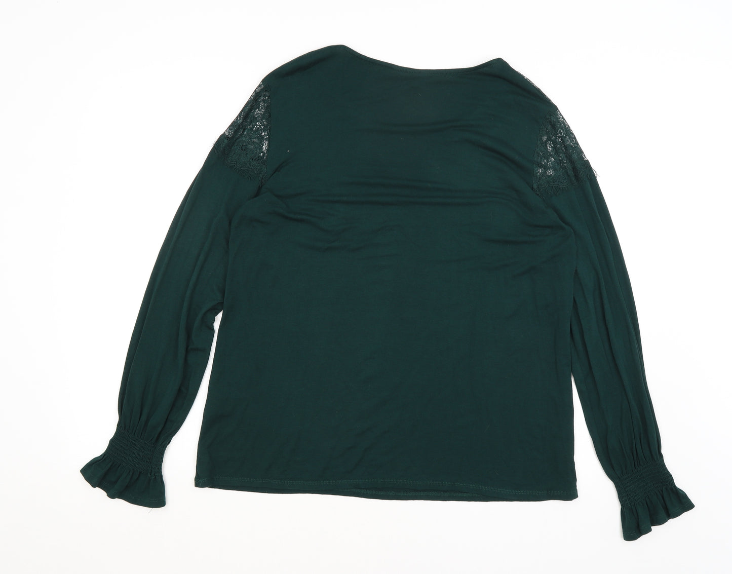 Peacocks Womens Green   Basic T-Shirt Size 16