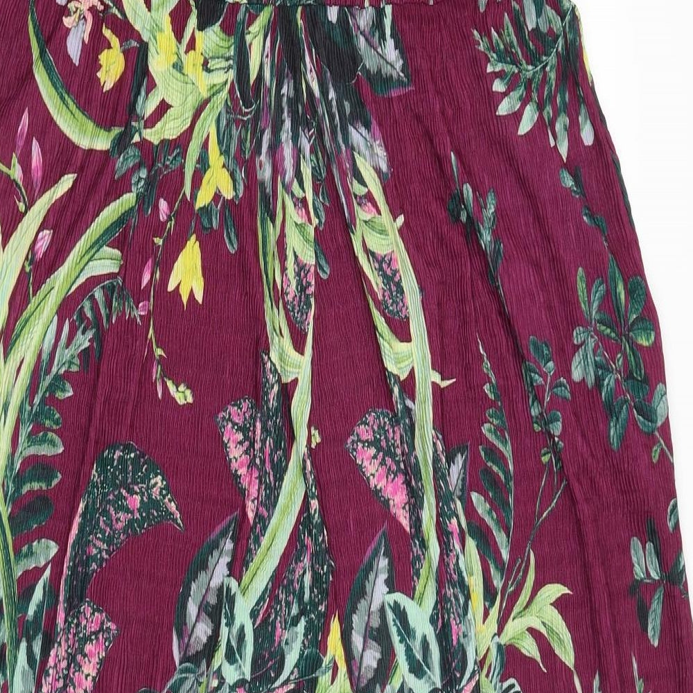NEXT Womens Purple Floral  Playsuit One-Piece Size 18 L18 in