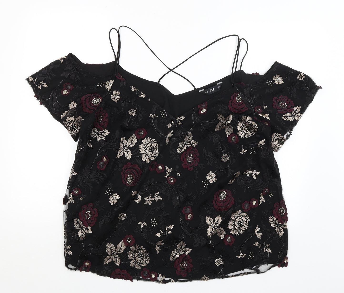 F7F Womens Black   Basic Blouse Size 20