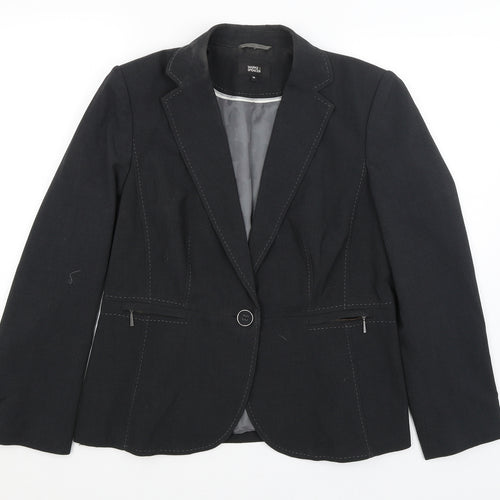 M&S Womens Grey   Jacket Blazer Size 16
