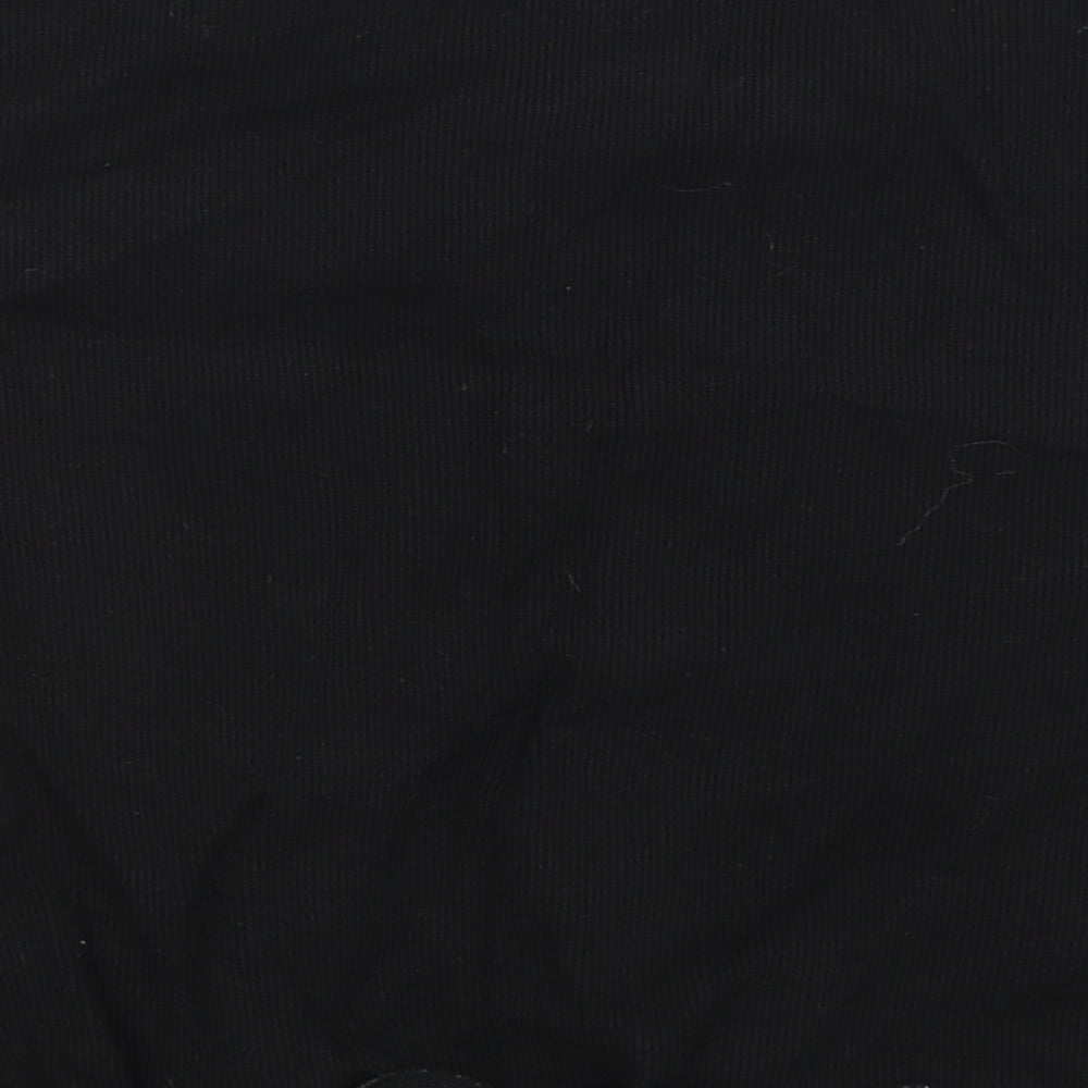 Zara Womens Black   Cropped T-Shirt Size L