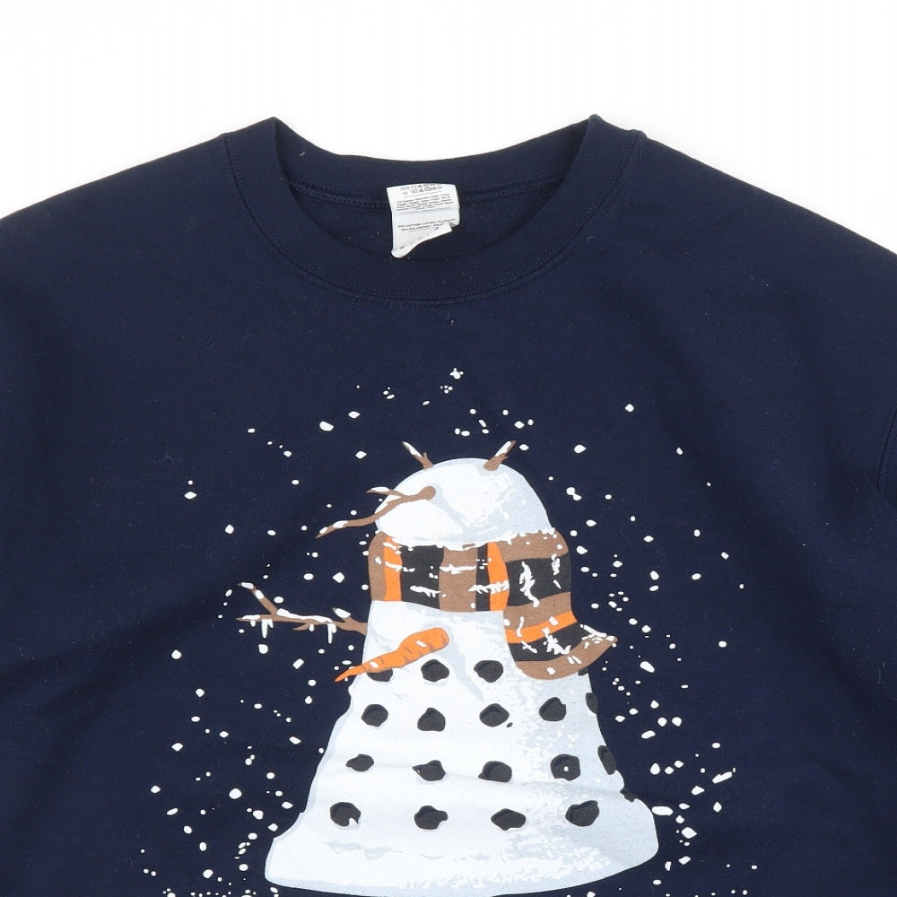 Gildan Mens Blue   Pullover Jumper Size M  - Christmas